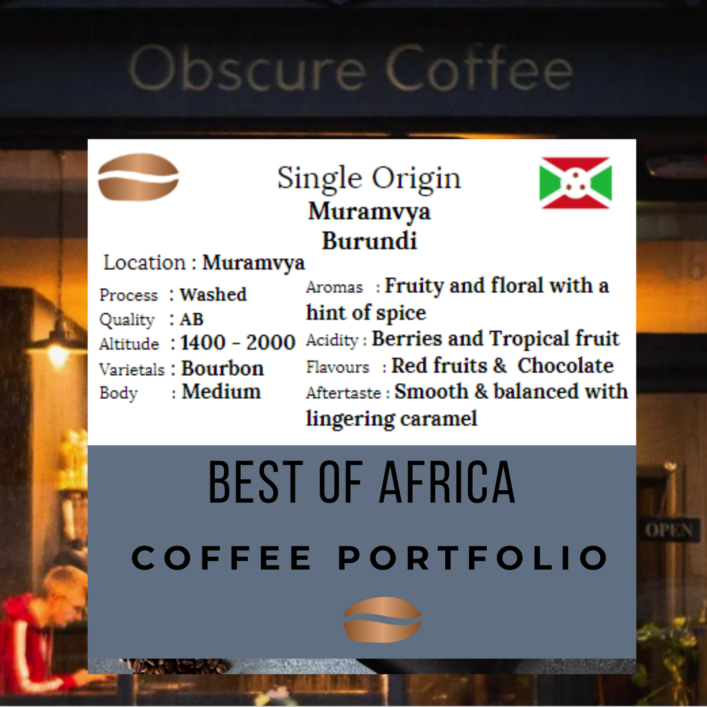 Single Origin - Muramvya,   Burundi