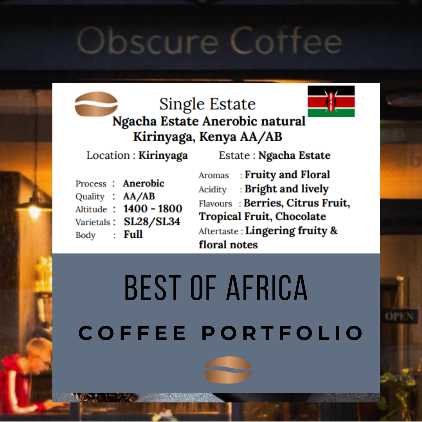 Single Estate - Ngacha Estate, Anaerobic Natural, Kirinyaga Kenya