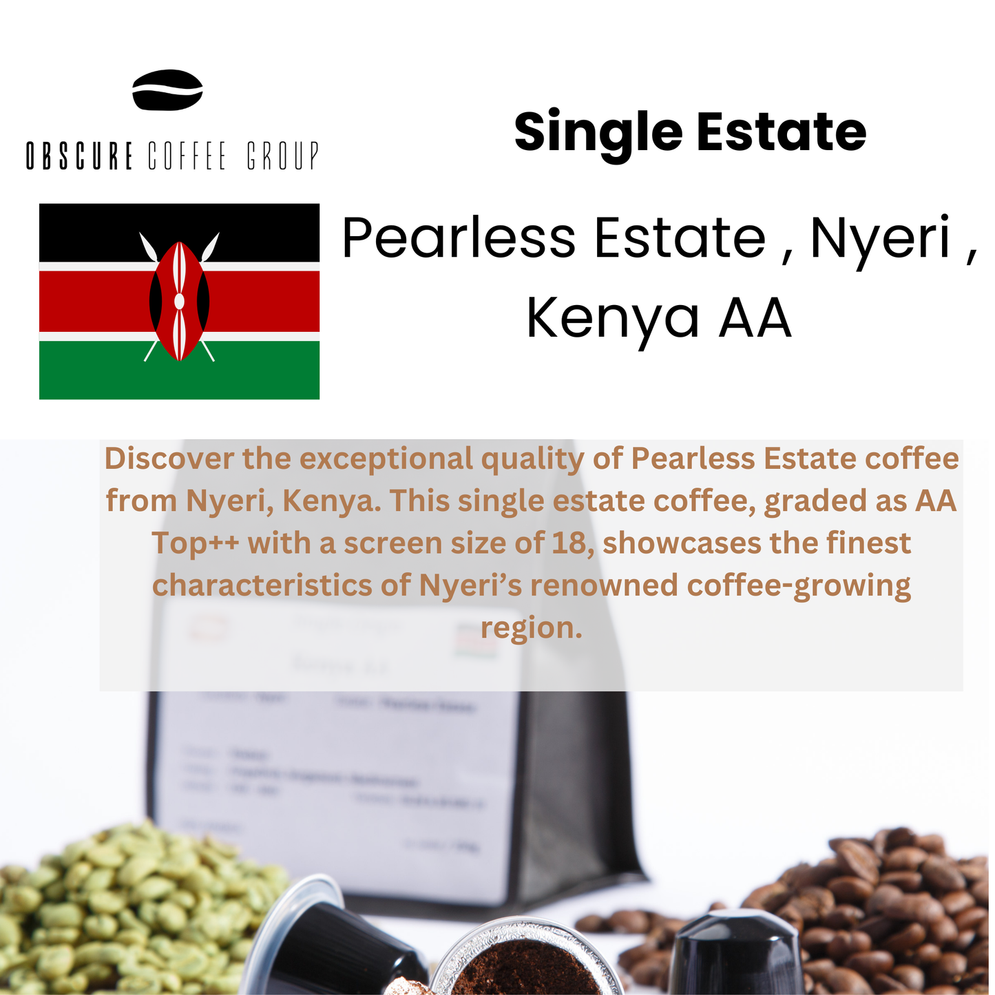 Single Estate - Pearless Estate -  Nyeri  Kenya